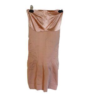 Spanx Strapless Dress Shapewear Beige Nylon Slimmer & Shine Medium